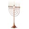 Vintiquewise Modern Solid Metal Judaica Hanukkah Menorah 9 Branched Candelabra, Copper Medium QI004119.BR.M - alternate 1